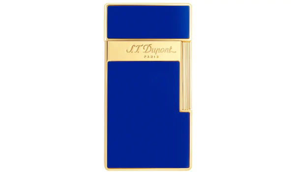 Accendino S.T. Dupont Biggy Blu Laccato Oro 025005