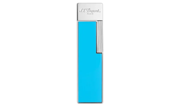 Accendino S.T. Dupont Twiggy Laccato Azzurro Cromo 030007